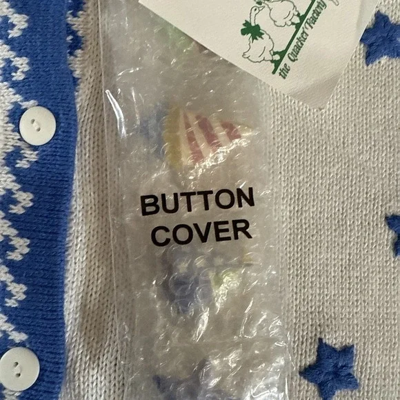 Quacker Factory Sweater L Cardigan Sailboats Nautical Anchors NWT Vintage Granny - Picture 5 of 9